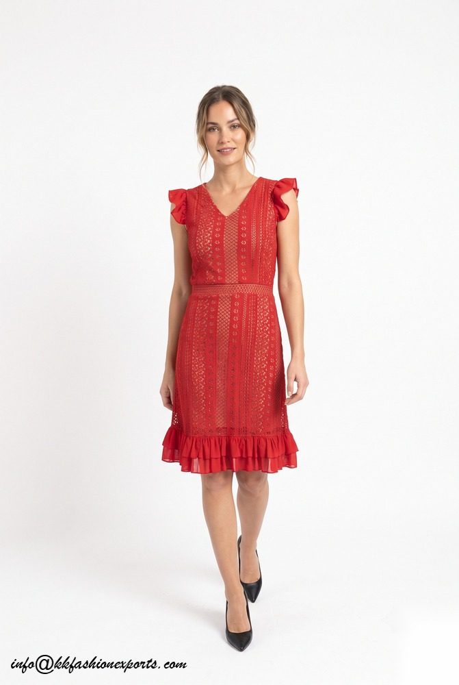 Cotton Polyamide Net Dress NN406D
