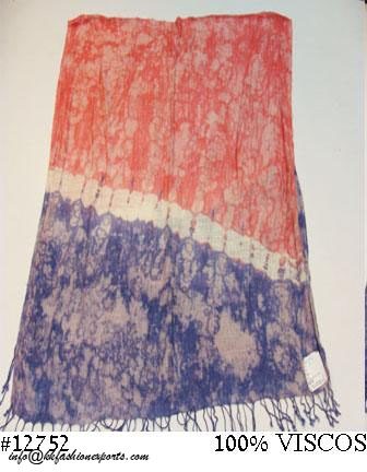 Viscose slab Tye dye Stole 12752