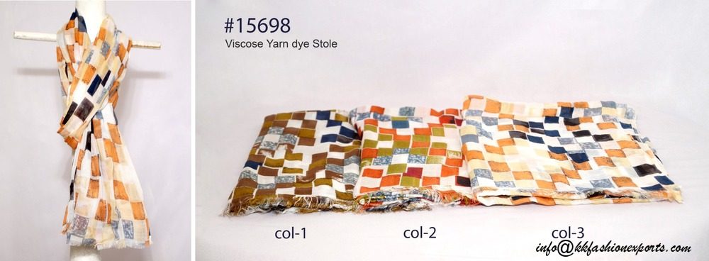 Viscose Yarn Dyed Scarf 15698